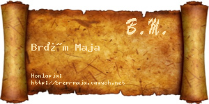 Brém Maja névjegykártya